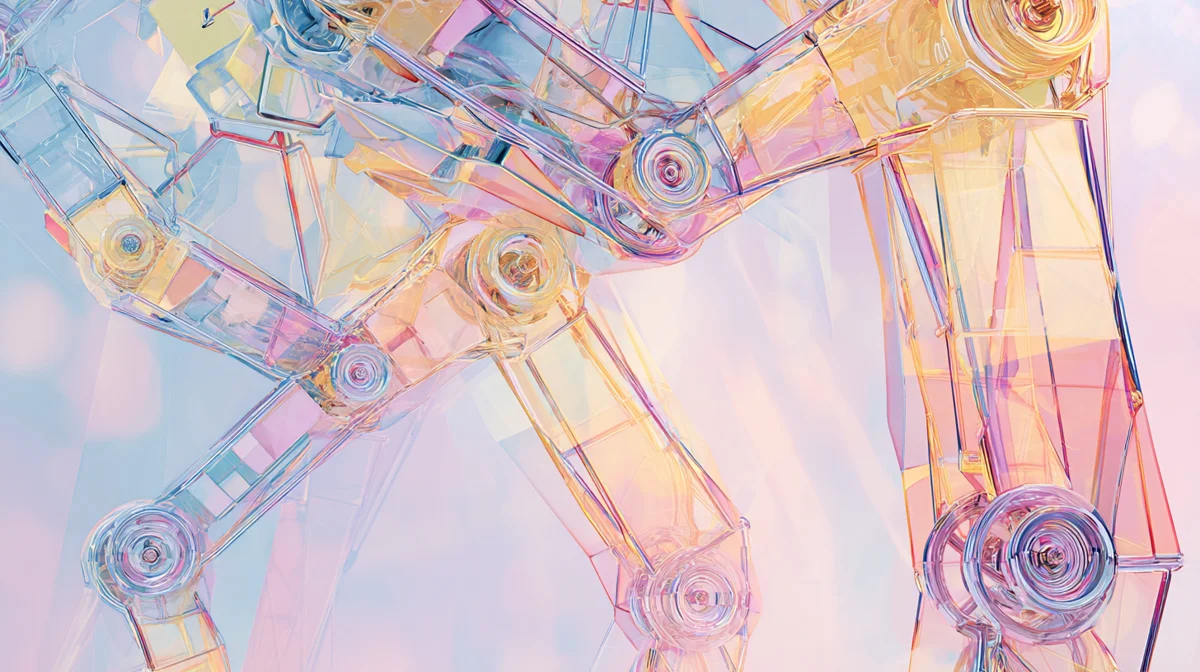 AIコアを象徴する抽象的な波形（バリアント1）