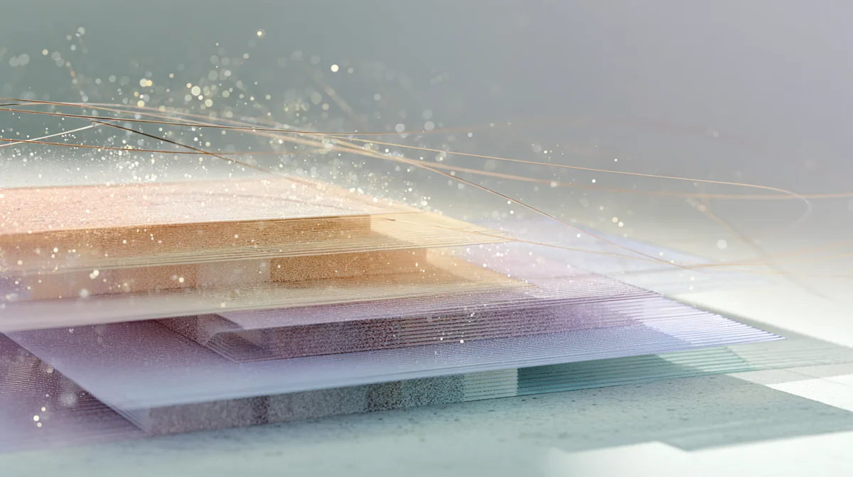 AIコアを象徴する抽象的な波形（バリアント3）