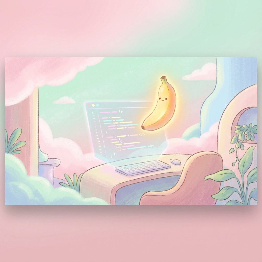 Nano Banana ProとAntigravityのイメージイラスト