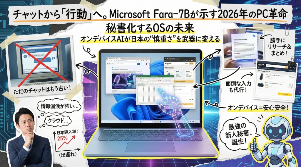 Microsoft Fara-7Bの概念図