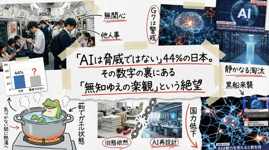 AIを脅威と感じない44%の日本人と茹でガエル