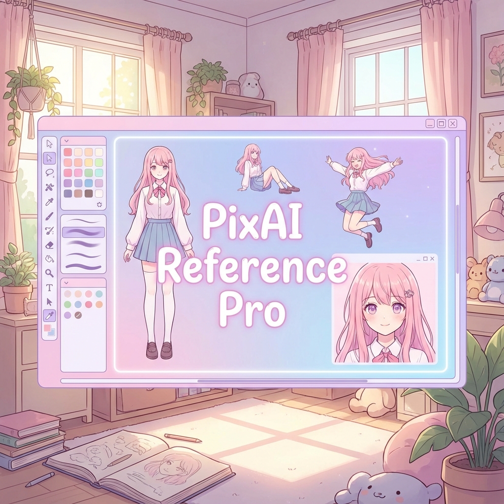 PixAI Reference Proでキャラクターを固定